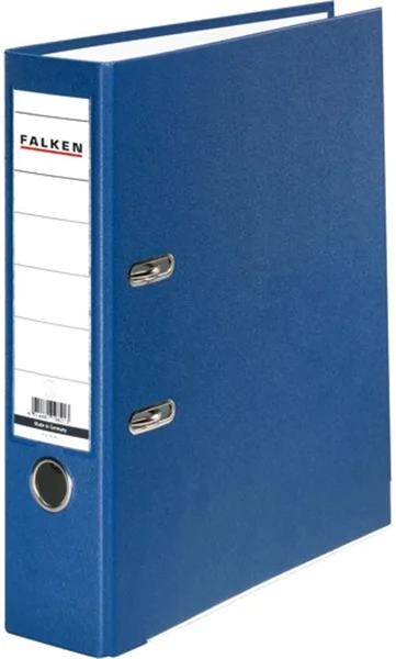 Ordner A4/8cm Plastiküberzug außen blau Falken PP-Color mit Kantenschutz