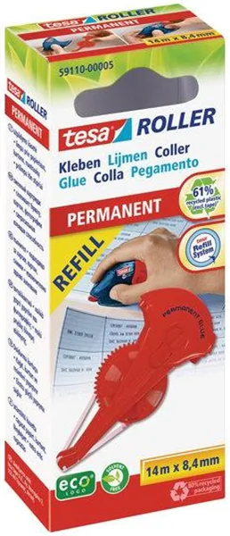 Kleberoller Nachfüllkassette permanent tesa Eco Logo, 14m x 8,4 mm
