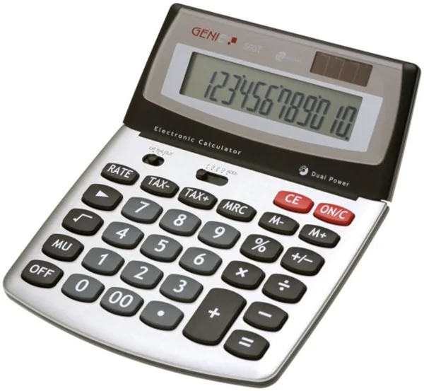 Tischrechner Genie 560T 12-stelliges LC-Display Solar und Batteriebetrieb