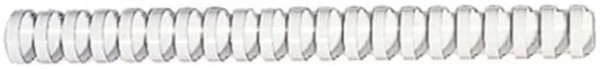 Plastik-Binderücken für 340 Blatt (38mm) weiß Fellowes US-Teilung = 21 Ringe