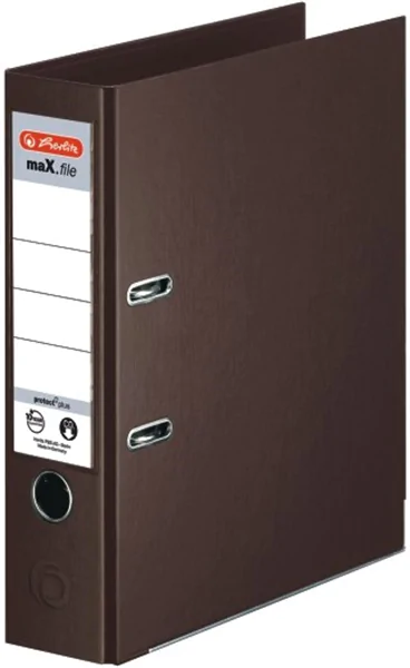 Ordner A4/8cm Plastiküberzug innen und außen braun Herlitz