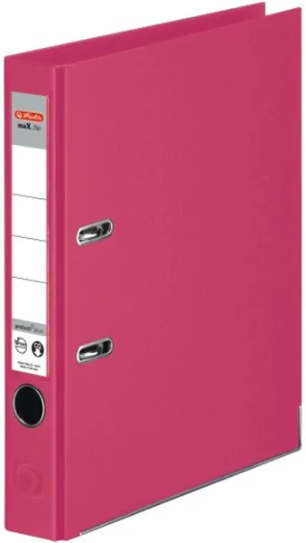 Ordner A4/5cm Plastiküberzug innen und außen fuchsia Herlitz