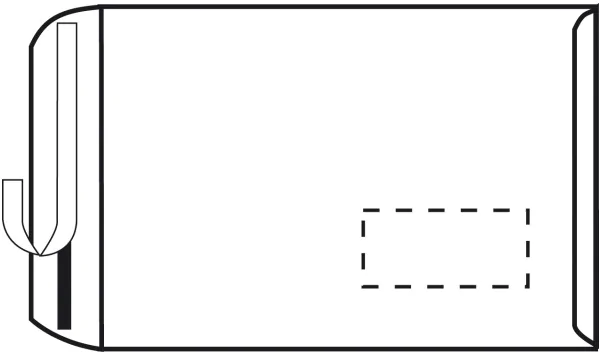 Kuvert 25x C5=162x229mm, mit Fenster, weiß, Haftklebung