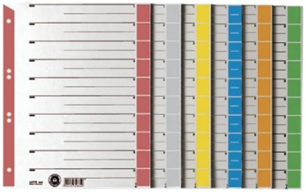 Trennblatt A4 grau 230g Leitz  Kleinpack 240 x 300mm Karton gelb bedruckt