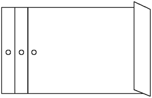 Musterbeutel 345x140x50mm gerillt und gelocht 120g