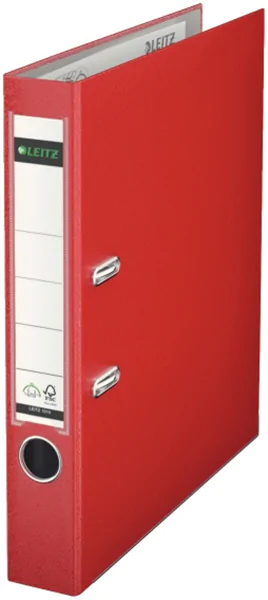 Ordner A4/5cm Plastiküberzug außen rot Leitz 1015 mit 180 Grad Hebelmechanik