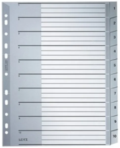 Register 1-10 A4 Plastik PP-Folie Leitz 238x297mm (1280-00-00)