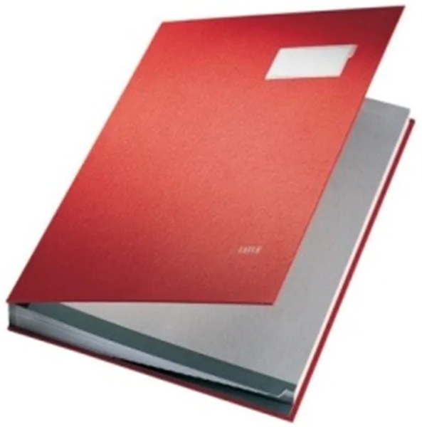 Unterschriftenmappe 24x35cm 20 Fächer Leitz rot (5700-00-25)