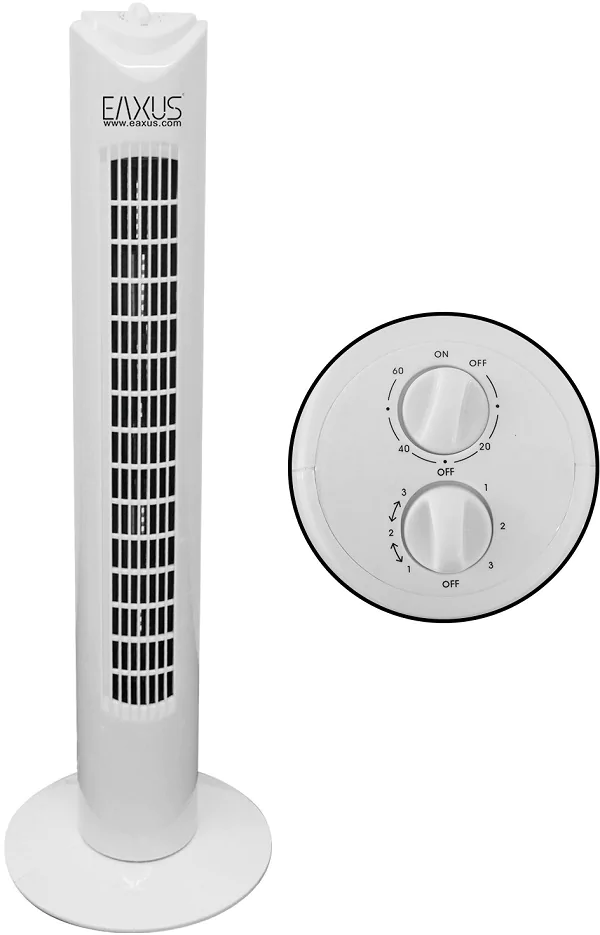 Turm-Ventilator (81cm) EAXUS mit Timer und 3 Geschwindigkeitsstufen