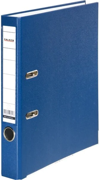 Ordner A4/5cm Plastiküberzug außen blau Falken PP-Color mit Kantenschutz